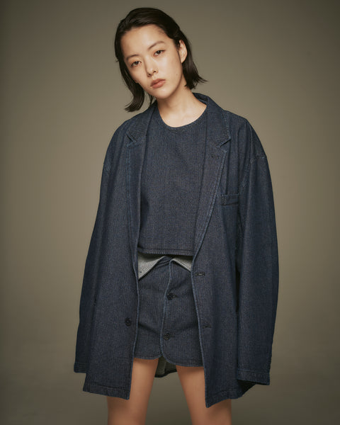 WASHED DENIM BLAZER #761