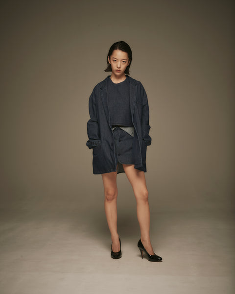 WASHED DENIM BLAZER #761