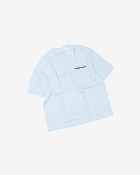 AWS t-shirt WHITE / MEDIUM AWS HEAVY WEIGHT POCKET T-SHIRT - DETAILS MATTER