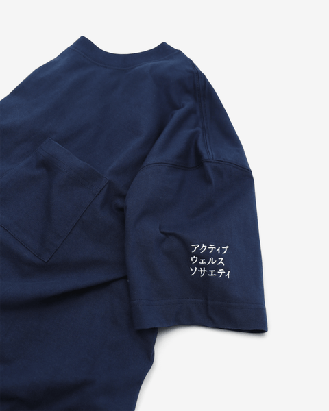 AWS t-shirt NAVY x WHITE / MEDIUM AWS HEAVY WEIGHT POCKET T-SHIRT - LS