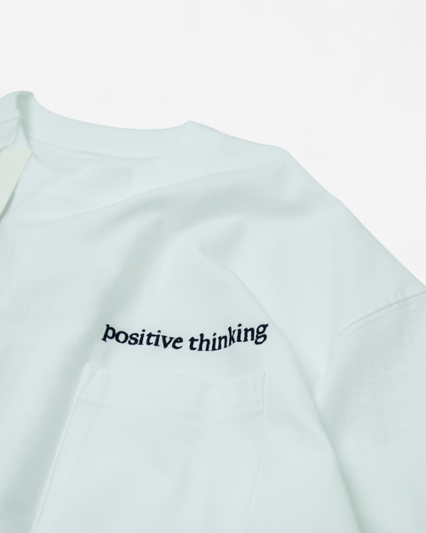AWS t-shirt WHITE x NAVY / MEDIUM AWS HEAVY WEIGHT POCKET T-SHIRT - POSITIVE THINKING