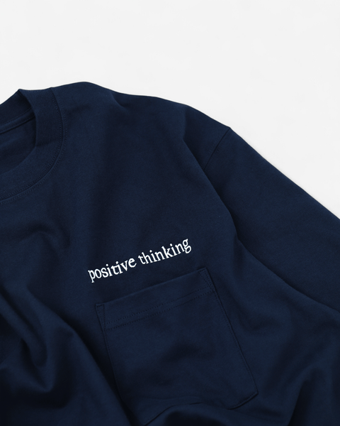 AWS t-shirt NAVY x WHITE / MEDIUM AWS HEAVY WEIGHT POCKET T-SHIRT - POSITIVE THINKING