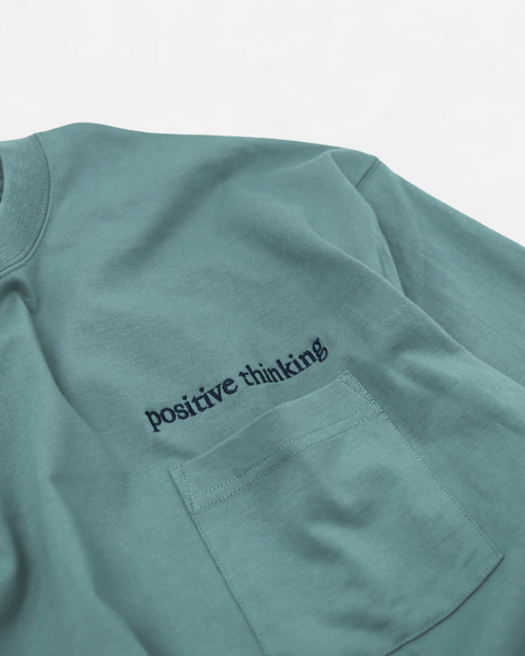 AWS t-shirt BLUE x NAVY / MEDIUM AWS HEAVY WEIGHT POCKET T-SHIRT - POSITIVE THINKING