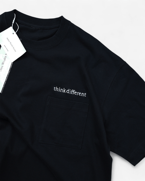 AWS t-shirt BLACK x WHITE / MEDIUM AWS HEAVY WEIGHT POCKET T-SHIRT - THINK DIFFERENT