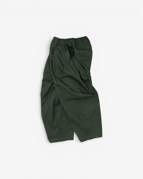 WORKWARE pants OLIVE GREEN x KHAKI / SMALL (W24" - W32") CONTRAST STITCH UNISEX BALLOON PANTS #444