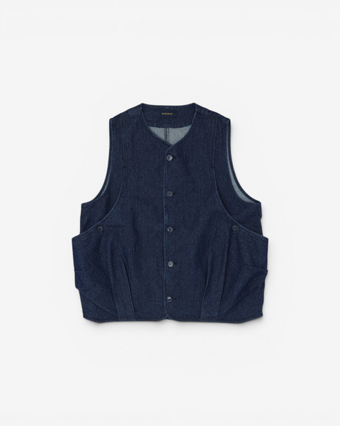WASHED DENIM HUNTING VEST #733