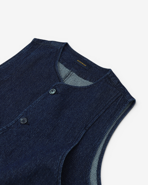 WASHED DENIM HUNTING VEST #733