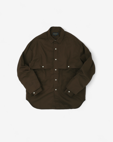 WORKWARE shirt BROWN / MEDIUM FINE COTTON OUTDOOR SHIRT #567
