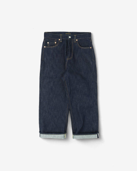 WORKWARE pants UNWASHED / W28 HARD TWIST DENIM WEEKEND WIDE JEANS #497