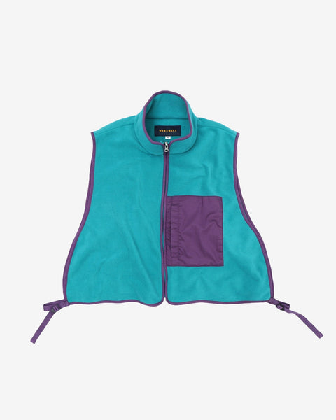 WORKWARE HC CO jackets TURQOUISE/PURPLE / MEDIUM LIFE FLEECE VEST #534