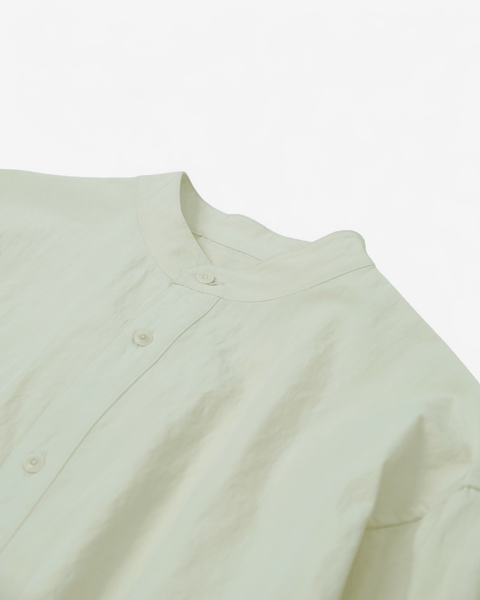 mrs.workware shirt MRS.WORKWARE BAND COLLAR SPLIT-BACK SHIRT #713