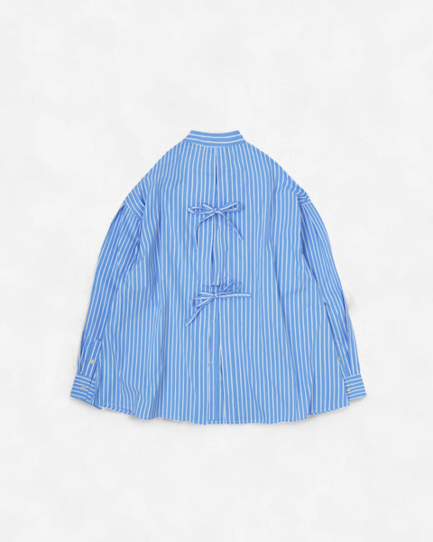 mrs.workware shirt MRS.WORKWARE BAND COLLAR SPLIT-BACK SHIRT #713
