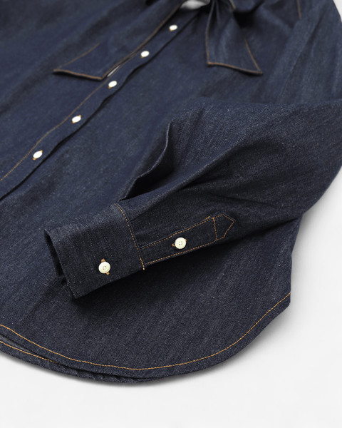 mrs.workware tops MRS.WORKWARE BOWTIE SHIRT #743