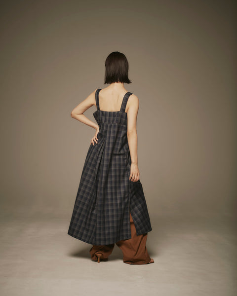 mrs.workware one-pieces MRS.WORKWARE CHECKS UNIFORM DRESS #393