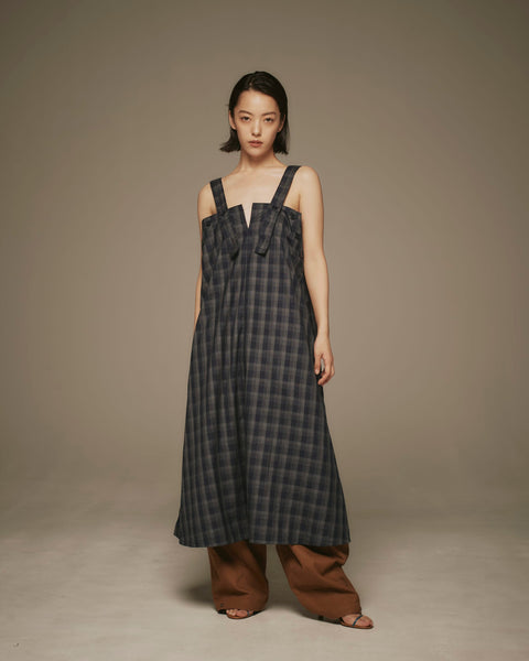 mrs.workware one-pieces GREY CHECKS / ONE SIZE MRS.WORKWARE CHECKS UNIFORM DRESS #393
