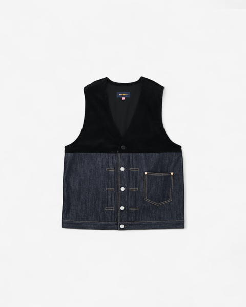 mrs.workware jackets BLACK / ONE SIZE MRS.WORKWARE CONTRAST TRUCKER VEST #724