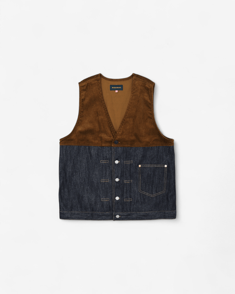 mrs.workware jackets MRS.WORKWARE CONTRAST TRUCKER VEST #724
