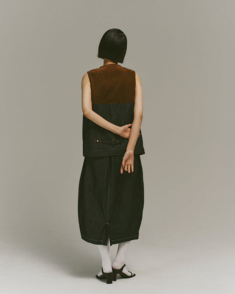 mrs.workware jackets MRS.WORKWARE CONTRAST TRUCKER VEST #724