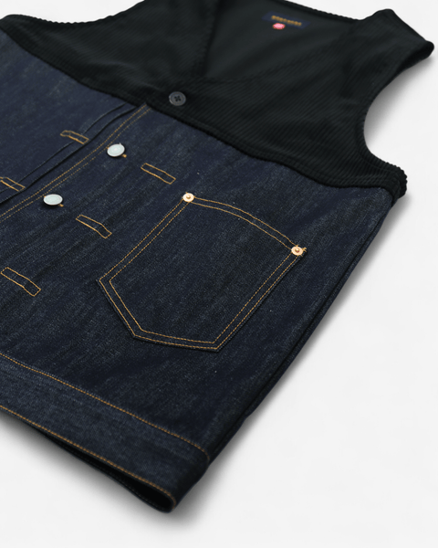 mrs.workware jackets MRS.WORKWARE CONTRAST TRUCKER VEST #724