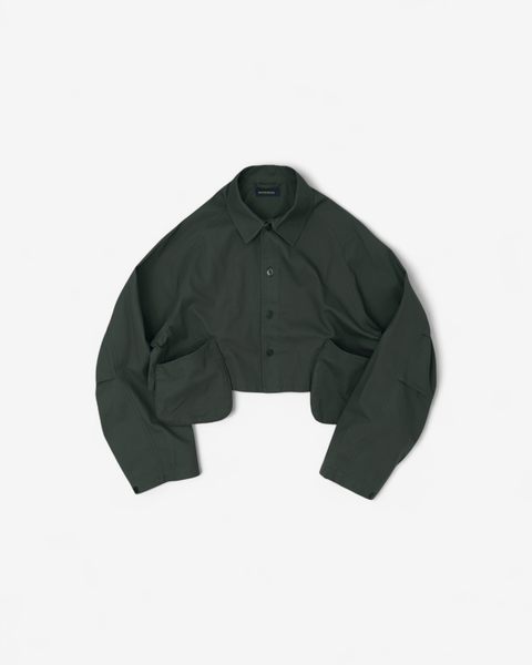 mrs.workware shirt DARK GREY / ONE SIZE MRS.WORKWARE CROPPED SHIRT #735