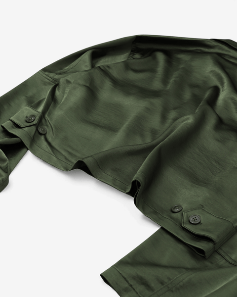 mrs.workware jackets MRS.WORKWARE CROPPED ZIP SATIN JACKET #748