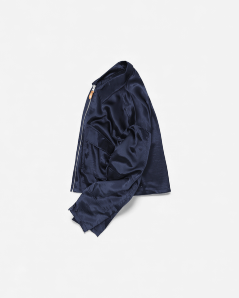mrs.workware jackets MRS.WORKWARE CROPPED ZIP SATIN JACKET #748