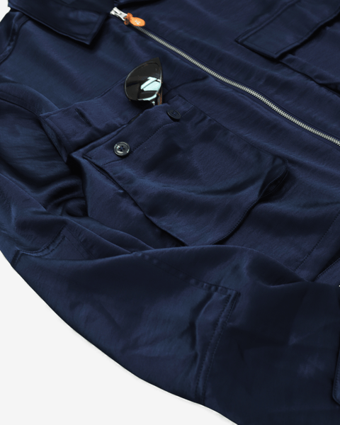 mrs.workware jackets MRS.WORKWARE CROPPED ZIP SATIN JACKET #748