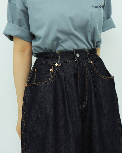 WORKWARE HC CO skirts UNWASHED / ONE SIZE MRS.WORKWARE DENIM BALLOON SKIRT #619