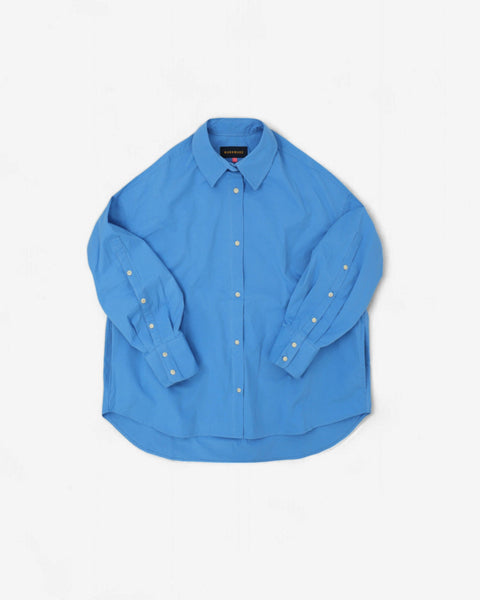mrs.workware shirt BLUE / ONE SIZE MRS.WORKWARE FINE COTTON OVERSIZED SHIRT #712