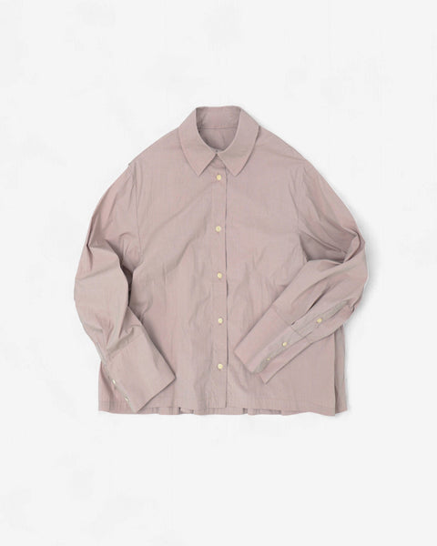 mrs.workware shirt LIGHT PURPLE / ONE SIZE MRS.WORKWARE LIGHT COTTON BACK PLEATS SHIRT #716