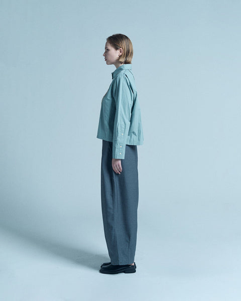 mrs.workware shirt MRS.WORKWARE LIGHT COTTON BACK PLEATS SHIRT #716