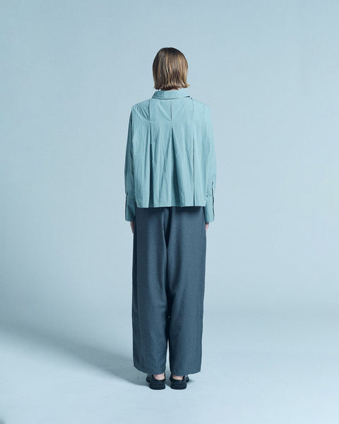 mrs.workware shirt MRS.WORKWARE LIGHT COTTON BACK PLEATS SHIRT #716