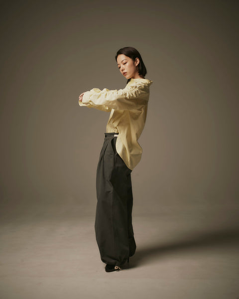 mrs.workware shirt MRS.WORKWARE SHIRRED SLEEVE SHIRT #751