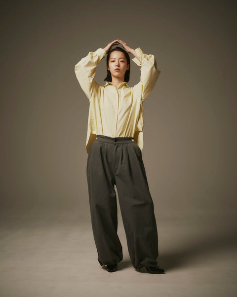 mrs.workware shirt MRS.WORKWARE SHIRRED SLEEVE SHIRT #751
