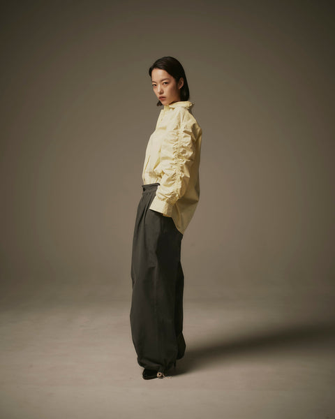 mrs.workware shirt MRS.WORKWARE SHIRRED SLEEVE SHIRT #751