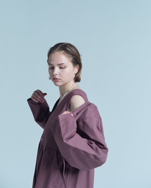 mrs.workware tops ROSEWOOD / ONE SIZE MRS.WORKWARE SOFT COTTON TWILL CARDIGAN #715