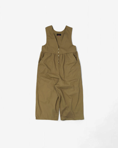 mrs.workware pants KHAKI / ONE SIZE MRS.WORKWARE SOFT COTTON TWILL JUMPSUIT #714