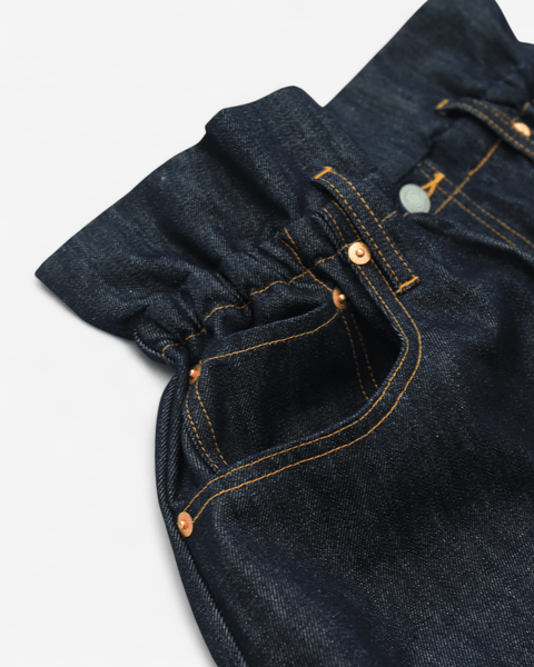 mrs.workware pants DENIM / ONE SIZE MRS.WORKWARE TUCK DENIM JEANS #732
