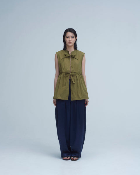 mrs.workware tops OLIVE / ONE SIZE MRS.WORKWARE UTILITY TIE VEST #711