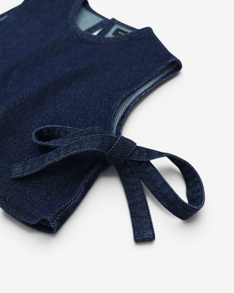 mrs.workware tops DENIM / ONE SIZE MRS.WORKWARE WASHED DENIM SHORT VEST #665