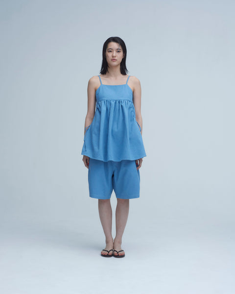 mrs.workware tops LIGHT DENIM / ONE SIZE MRS.WORKWARE WASHED DENIM VEST #710