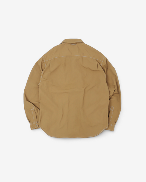 WORKWARE shirt NYLON 2 TONE OPEN COLLAR SHIRT #671