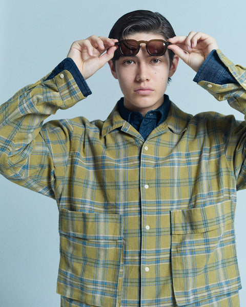 WORKWARE shirt OPEN COLLAR TWILL SHIRT #706