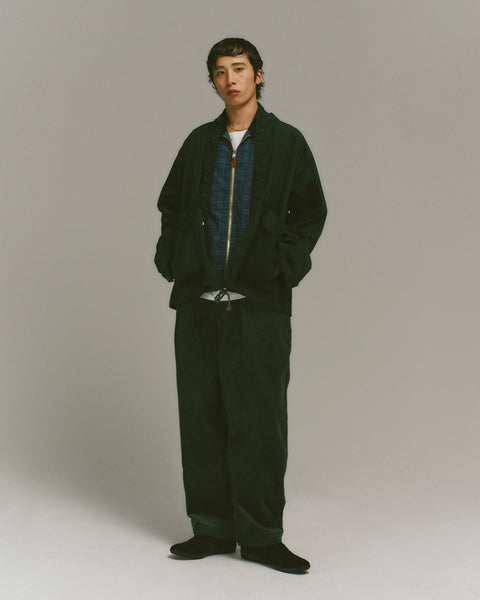 WORKWARE jackets DARK GREEN / MEDIUM ROUND COLLAR CORDUROY JACKET #731