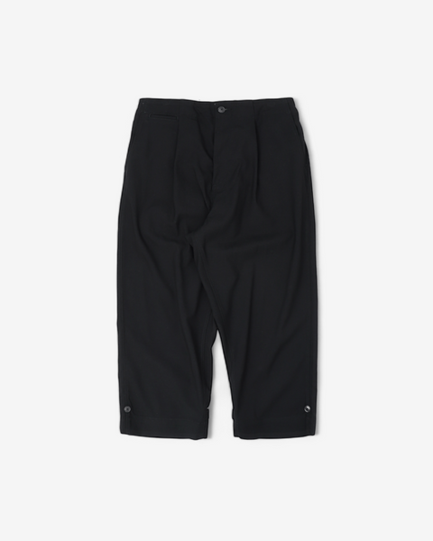 WORKWARE pants BLACK / SMALL (W26" - W32") SALARY CROPPED SLACKS #672