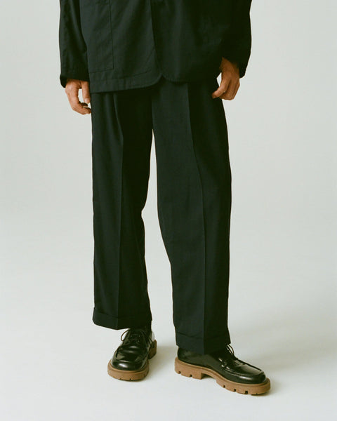 WORKWARE pants BLACK / SMALL (W24" - W32") SALARY SLACKS PLUS #631