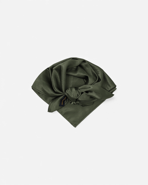 mrs.workware accessories GREEN / ONE SIZE SATIN TRIANGLE #747