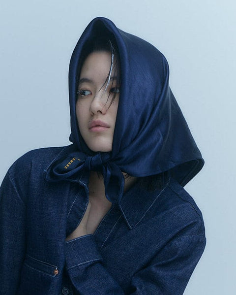 mrs.workware accessories NAVY / ONE SIZE SATIN TRIANGLE #747