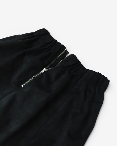 MRS.WORKWARE SUEDE BALLOON MINI SKIRT #754
