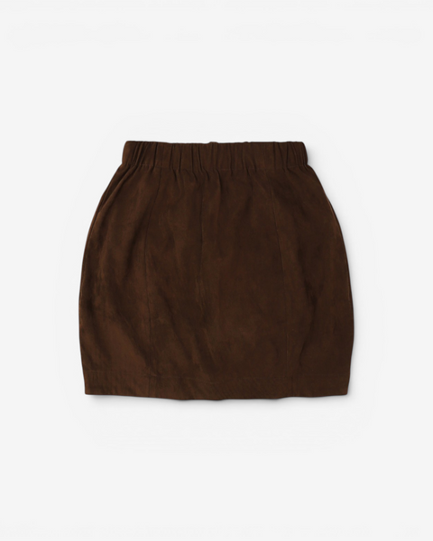 MRS.WORKWARE SUEDE BALLOON MINI SKIRT #754